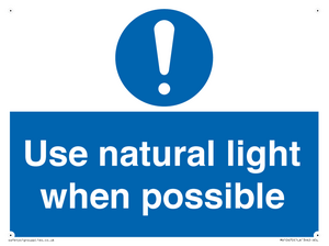 Use natural light when possible